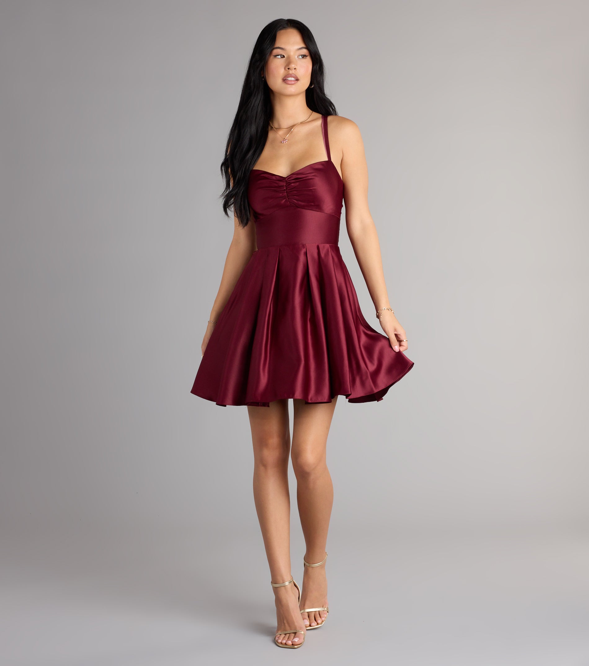 The Isabelle Satin Lace-Up Dress With Pockets is your new go-to Windsor dress—effortless, versatile, and made to update your fall style in seconds.