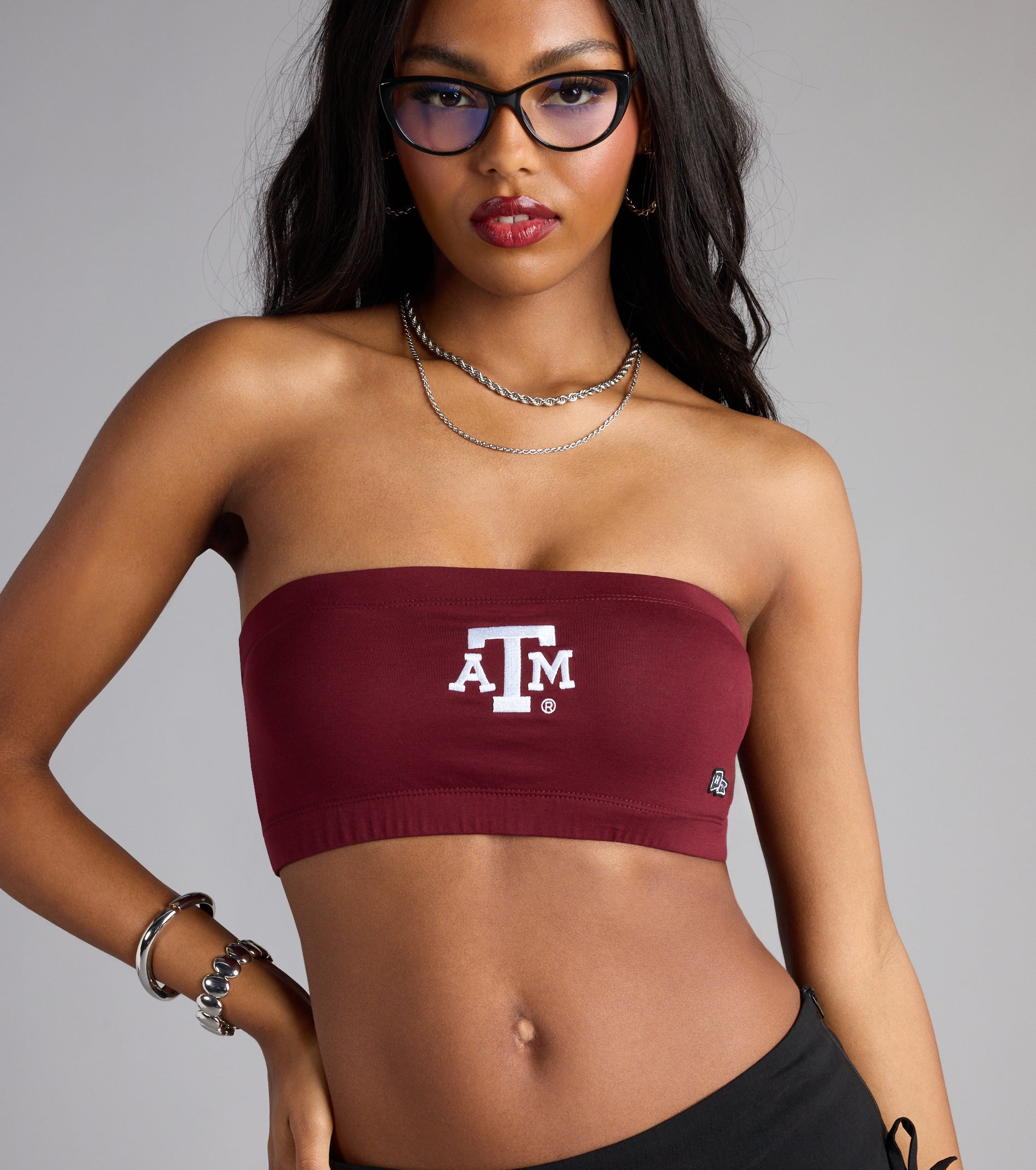 Complete your look with the Y’all Ready Texas A&M® Bandeau Crop Top, a trendy top that’s ready to pair with anything in your fall rotation.