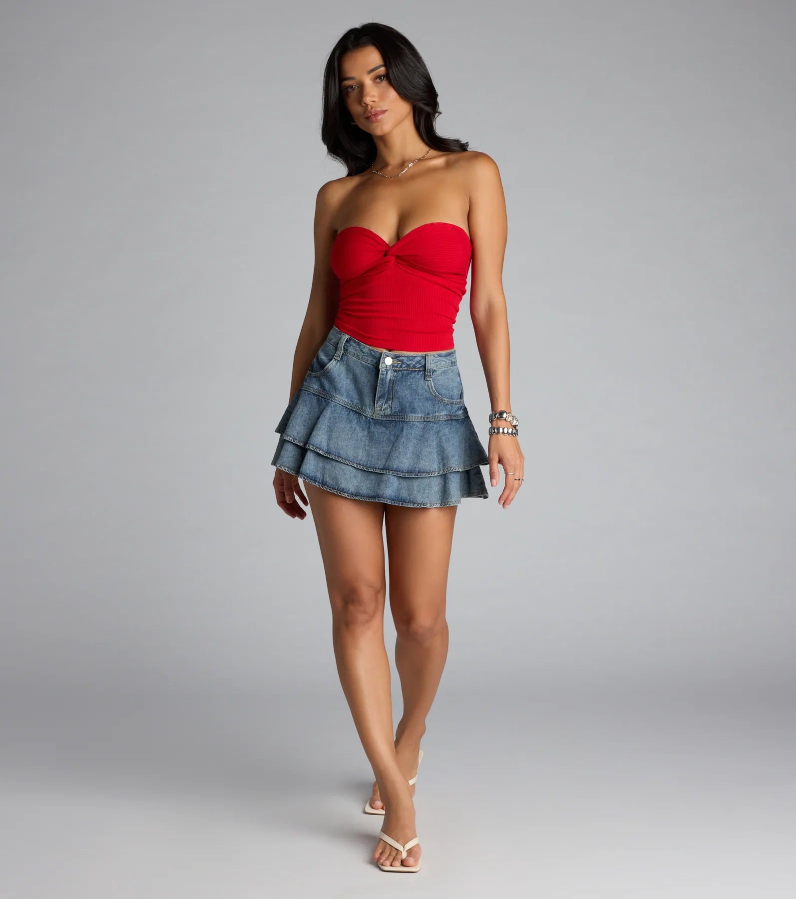 Trendy women’s tops, like the More To Come Twist Tube Crop Top, bring effortless style for fall layering, lounging, or going out.