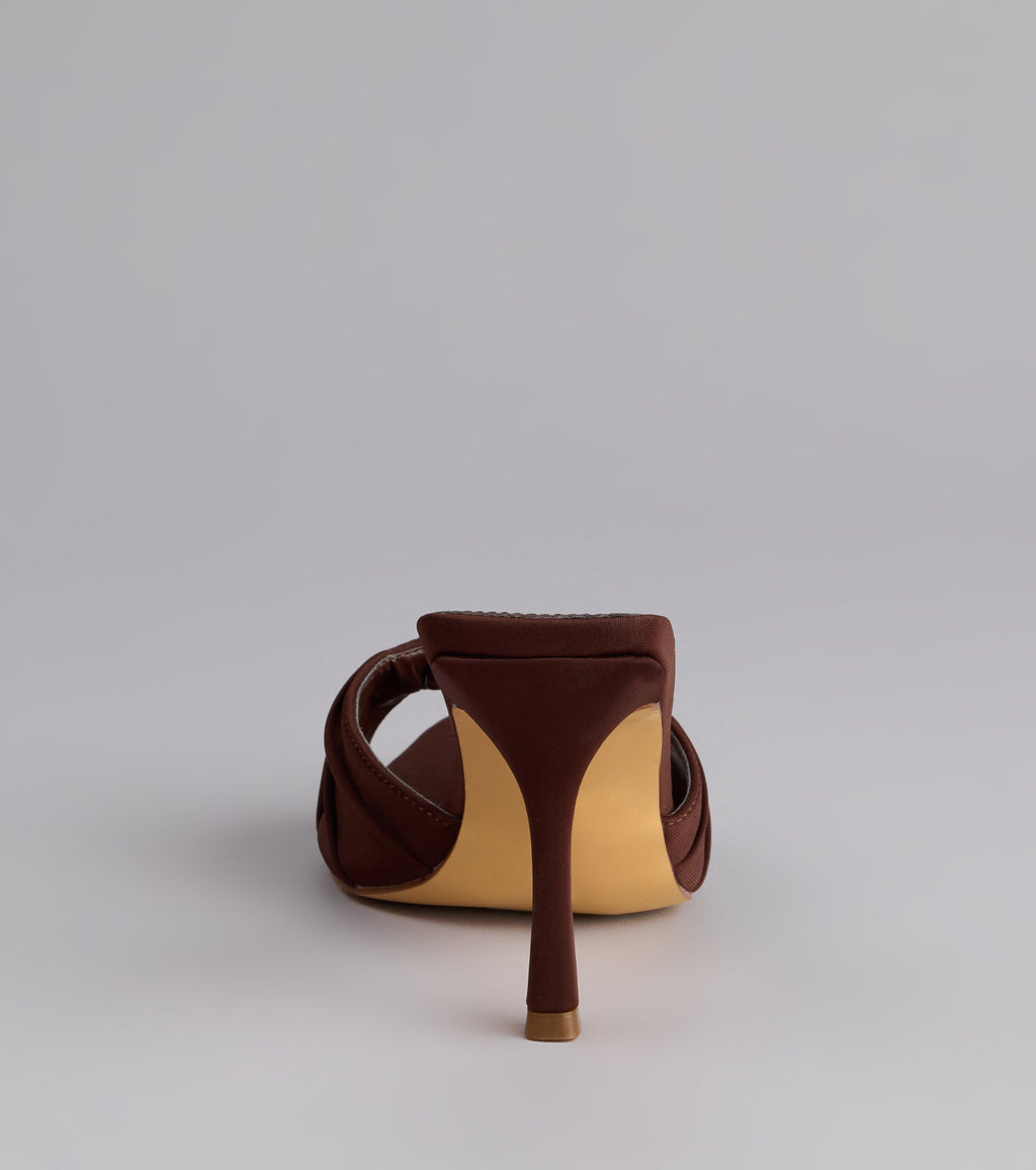 Style made simple with the Touch Of Drama Stiletto Mules, trendy women’s shoes that take your outfit from basic to bold in one step.