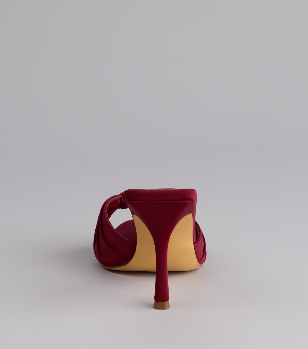 Style made simple with the Touch Of Drama Stiletto Mules, trendy women’s shoes that take your outfit from basic to bold in one step.