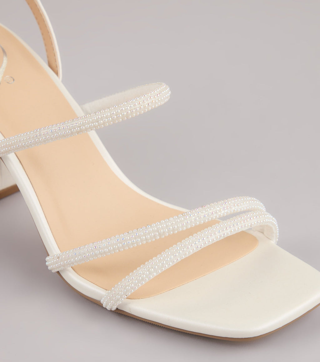 Style made simple with the Chic And Polished Pearl Satin Block Heels, trendy women’s shoes that take your outfit from basic to bold in one step.